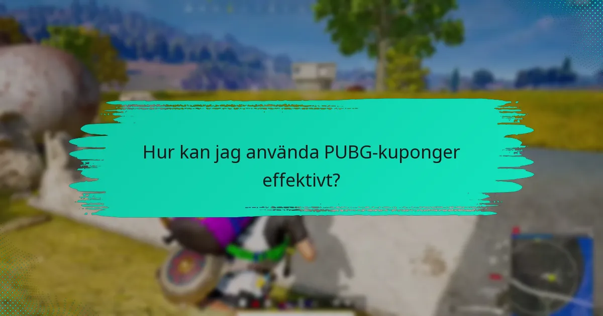 Hur kan jag använda PUBG-kuponger effektivt?