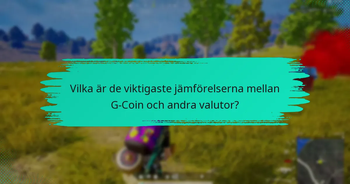 Hur står sig G-Coin jämfört med andra kryptovalutor?