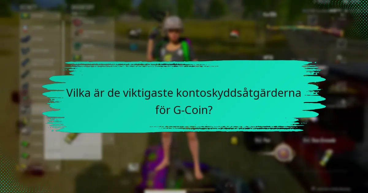 Vilka återställningsalternativ finns tillgängliga för G-Coin-konton?